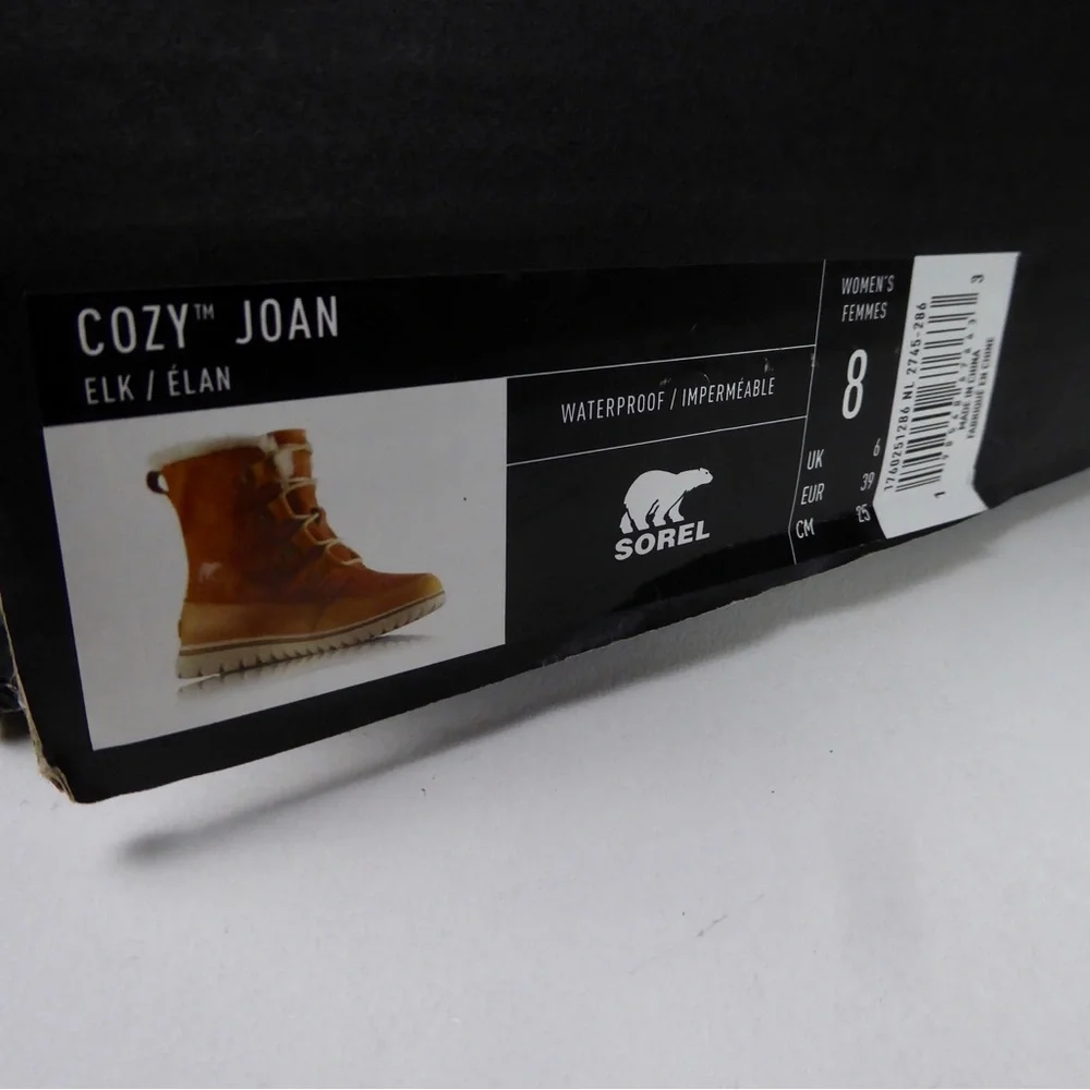 Sorel Waterproof Cozy Joan Waterproof Suede Leather Boots Fur Collar NIB - Picture 4 of 10